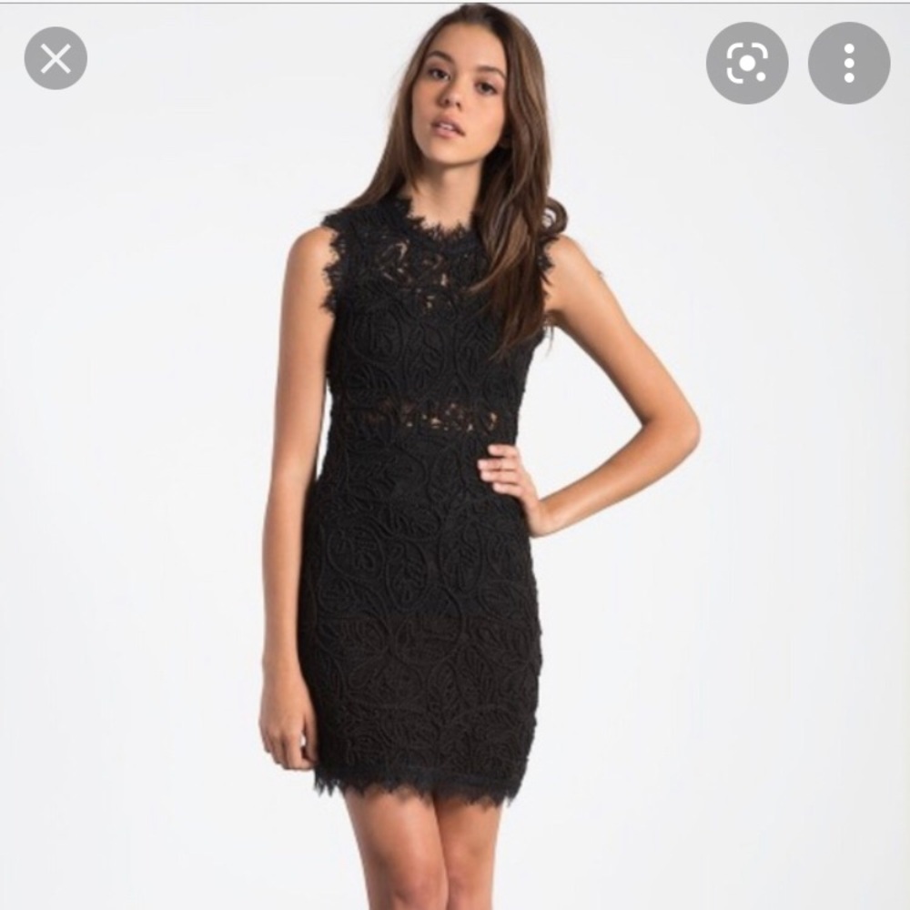 little Black embroidered lace dress